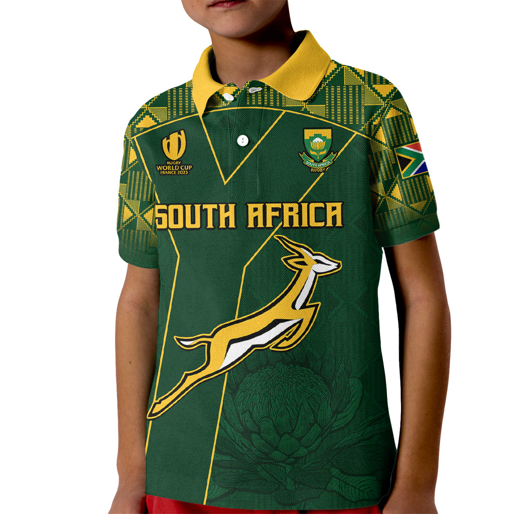 Custom Springboks Rugby Kid Polo Shirt South Africa Go Champions World Cup 2023 - Wonder Print Shop