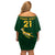 Custom Springboks Rugby Off Shoulder Short Dress South Africa Go Champions World Cup 2023 - Wonder Print Shop