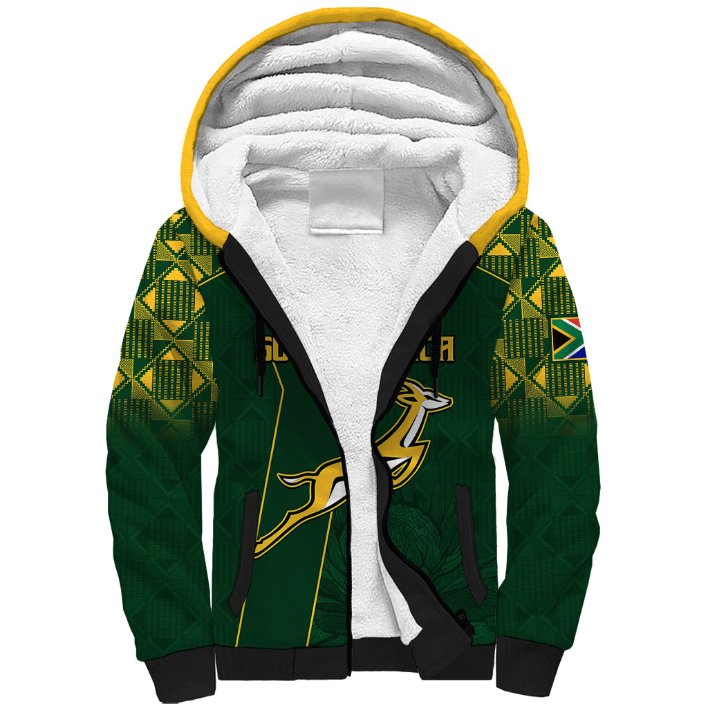 Custom Springboks Rugby Sherpa Hoodie South Africa Go Champions World Cup 2023 - Wonder Print Shop