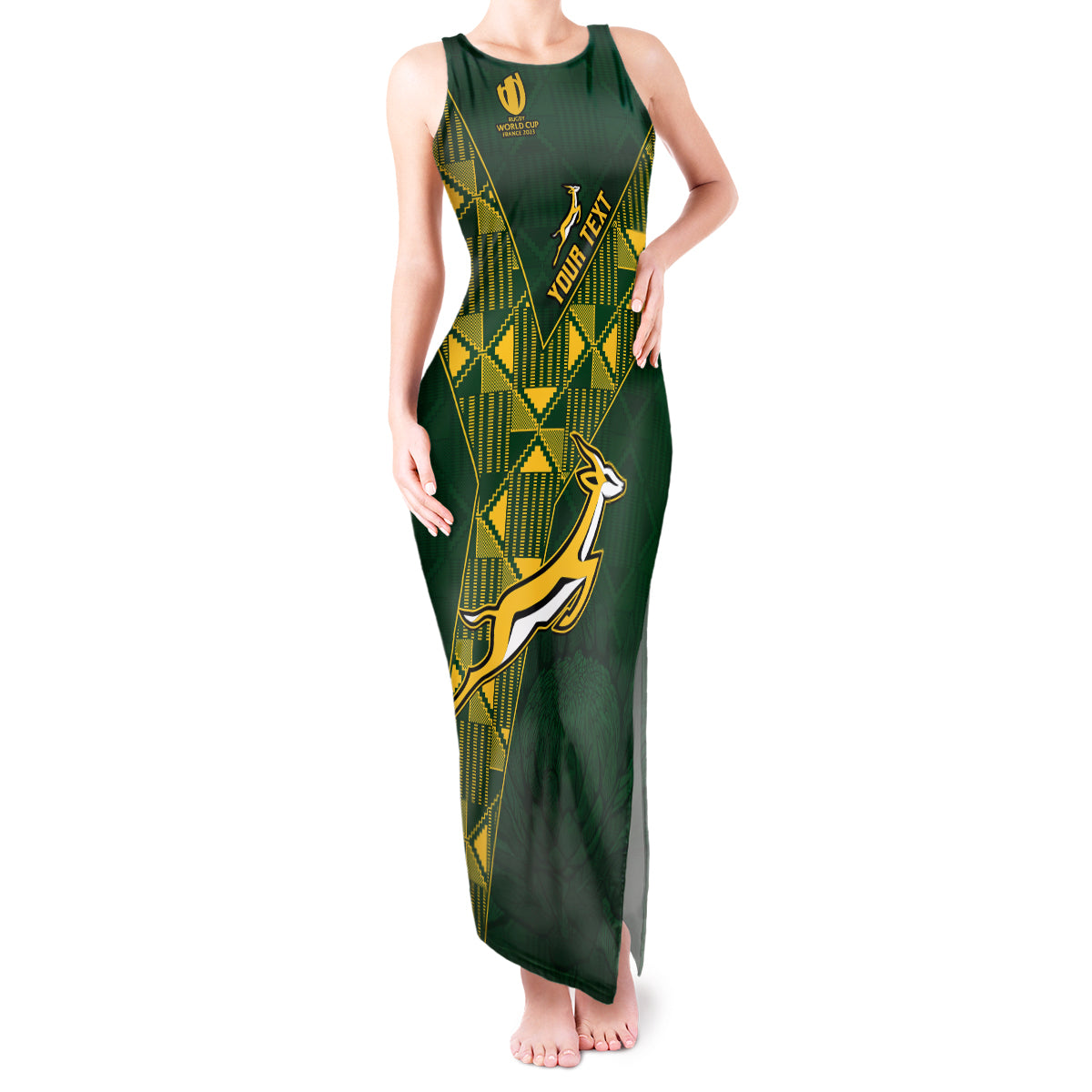 Custom Springboks Rugby Tank Maxi Dress South Africa Go Champions World Cup 2023 - Wonder Print Shop