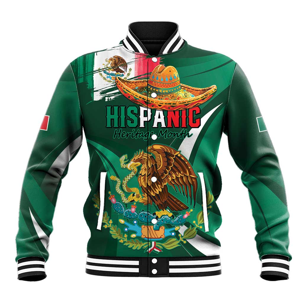 Mexico Hispanic Heritage Personalized Baseball Jacket With Aguila Mexicana