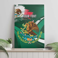 Green canvas wall art featuring eagle emblem and your text banner