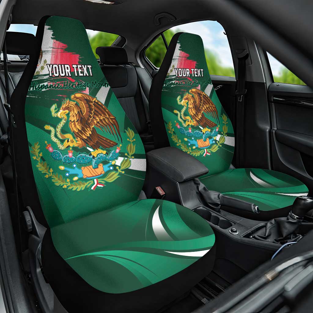 Mexico Hispanic Heritage Personalized Car Seat Cover With Aguila Mexicana