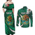 Mexico Hispanic Heritage Personalized Couples Matching Off Shoulder Maxi Dress and Long Sleeve Button Shirt With Aguila Mexicana