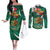 Mexico Hispanic Heritage Personalized Couples Matching Off The Shoulder Long Sleeve Dress and Long Sleeve Button Shirt With Aguila Mexicana