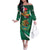 Mexico Hispanic Heritage Personalized Family Matching Off The Shoulder Long Sleeve Dress and Hawaiian Shirt With Aguila Mexicana