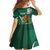 Mexico Hispanic Heritage Personalized Family Matching Off Shoulder Short Dress and Hawaiian Shirt With Aguila Mexicana