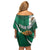 Mexico Hispanic Heritage Personalized Family Matching Off Shoulder Short Dress and Hawaiian Shirt With Aguila Mexicana