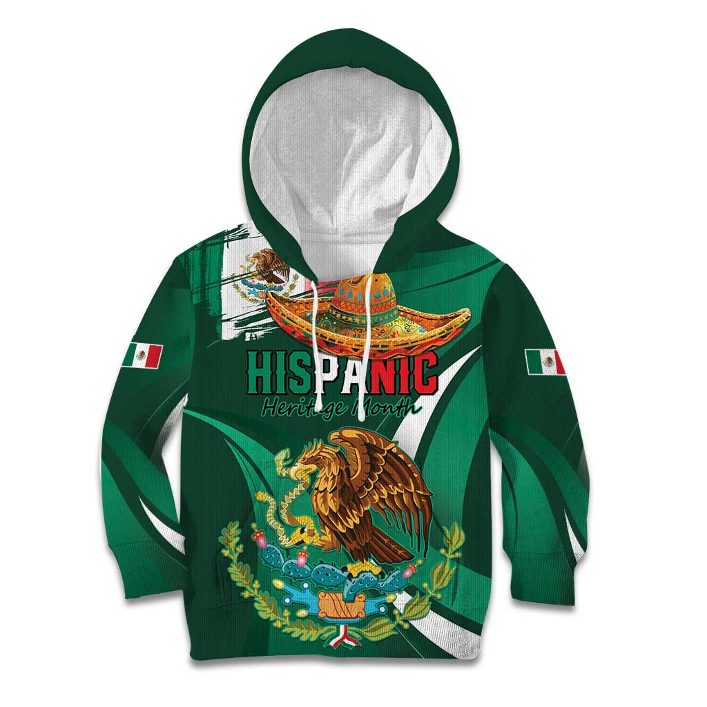 Mexico Hispanic Heritage Personalized Kid Hoodie With Aguila Mexicana