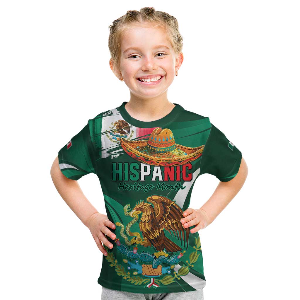 Mexico Hispanic Heritage Personalized Kid T Shirt With Aguila Mexicana