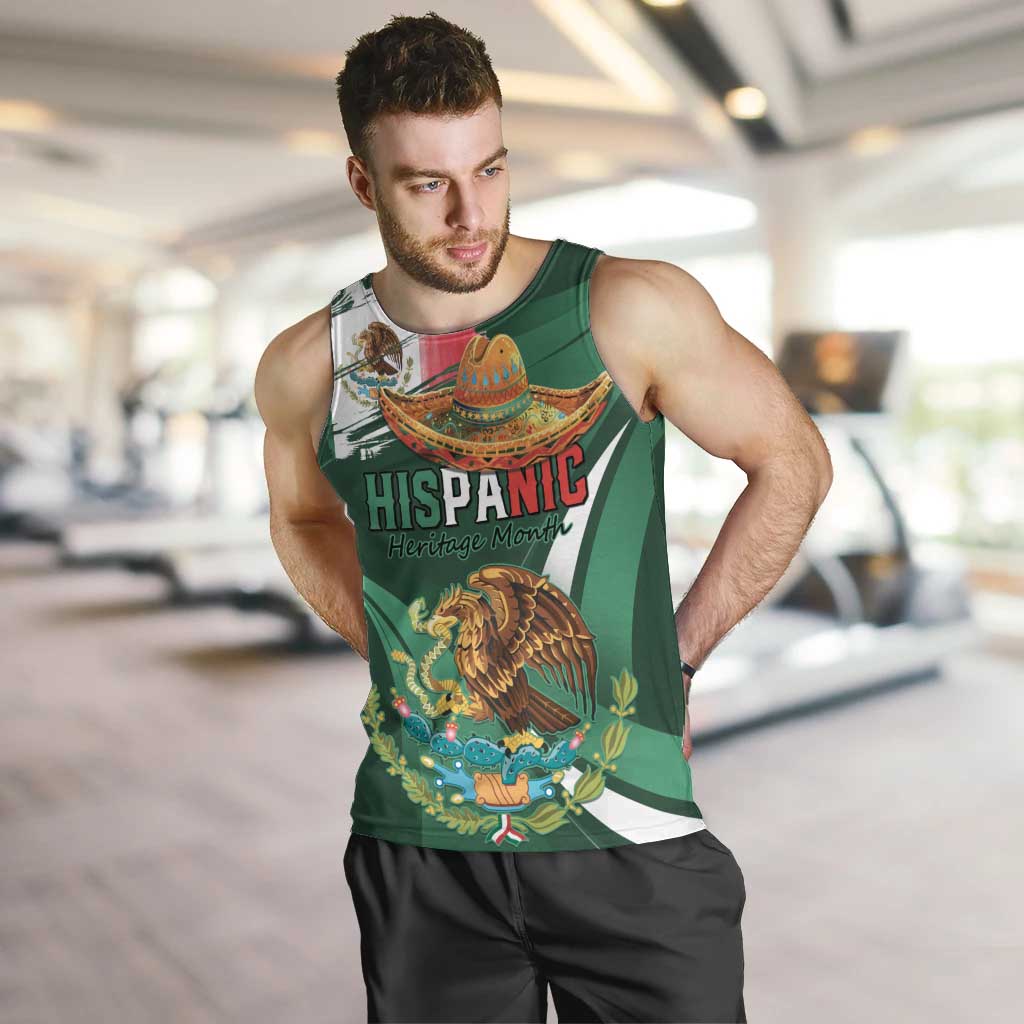 Mexico Hispanic Heritage Personalized Men Tank Top With Aguila Mexicana