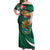 Mexico Hispanic Heritage Personalized Off Shoulder Maxi Dress With Aguila Mexicana