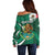 Mexico Hispanic Heritage Personalized Off Shoulder Sweater With Aguila Mexicana - Wonder Print Shop