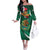 Mexico Hispanic Heritage Personalized Off The Shoulder Long Sleeve Dress With Aguila Mexicana