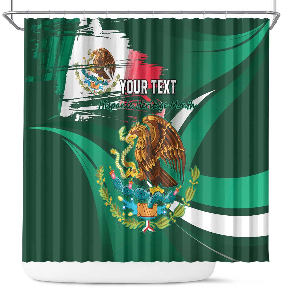 Mexico Hispanic Heritage Personalized Shower Curtain With Aguila Mexicana