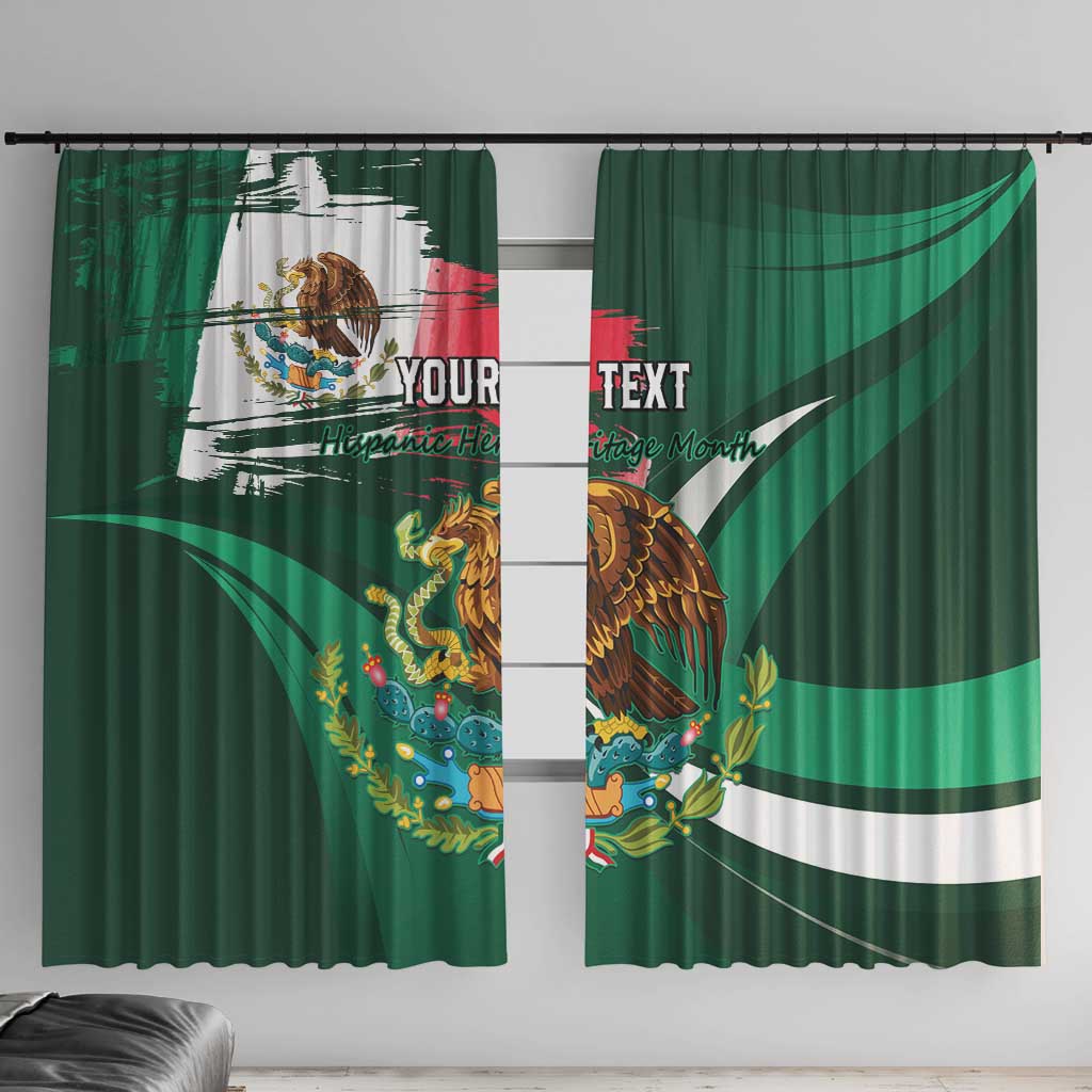 Mexico Hispanic Heritage Personalized Window Curtain With Aguila Mexicana