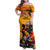 Spain Hispanic Heritage Personalized Family Matching Off Shoulder Maxi Dress and Hawaiian Shirt LT9 - Wonder Print Shop