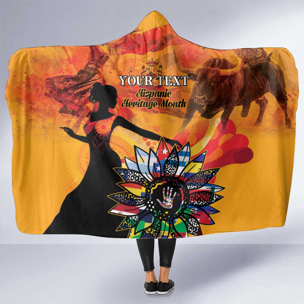 Spain Hispanic Heritage Personalized Hooded Blanket