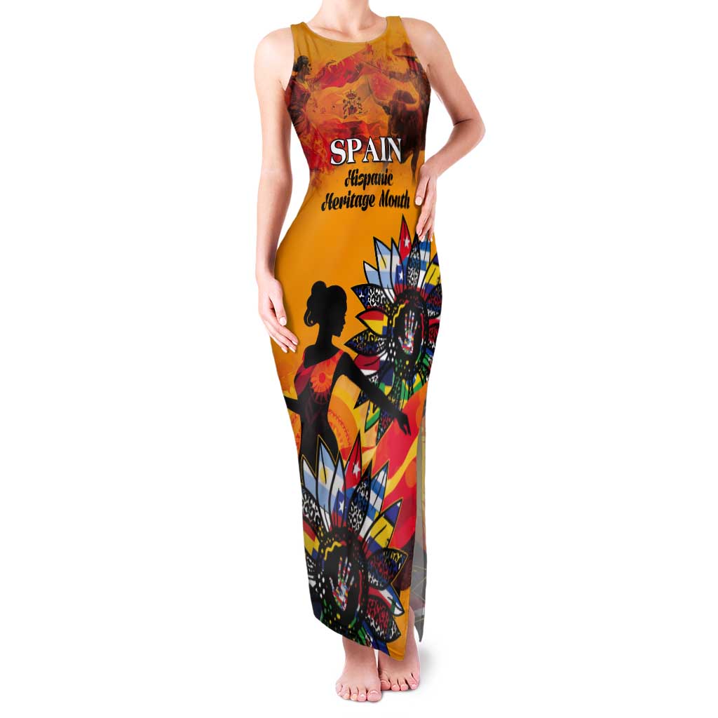 Spain Hispanic Heritage Personalized Tank Maxi Dress - Wonder Print Shop