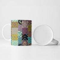African American Quilt Inspired Ceramic Mug Cultural Heritage Ethnic Quilt Pattern