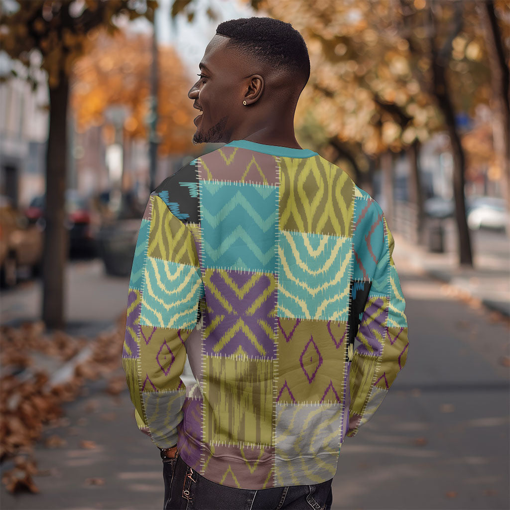 African American Quilt Inspired Sweatshirt Cultural Heritage Ethnic Quilt Pattern