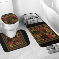 African American Quilt Inspired Bathroom Set Earth Tone African Patchwork Motif