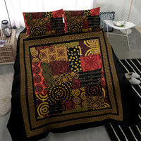 African American Quilt Inspired Bedding Set Earth Tone African Patchwork Motif