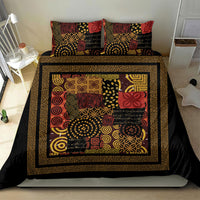 African American Quilt Inspired Bedding Set Earth Tone African Patchwork Motif