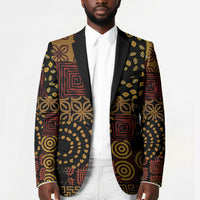 African American Quilt Inspired Blazer Earth Tone African Patchwork Motif