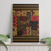 African American Quilt Inspired Canvas Wall Art Earth Tone African Patchwork Motif