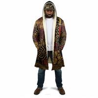 African American Quilt Inspired Cloak Earth Tone African Patchwork Motif