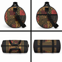 African American Quilt Inspired Duffle Bag Earth Tone African Patchwork Motif
