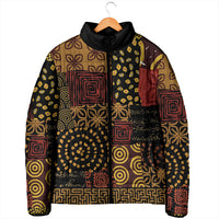 African American Quilt Inspired Padded Jacket Earth Tone African Patchwork Motif