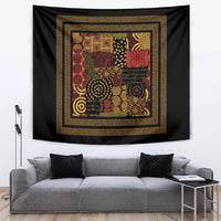 African American Quilt Inspired Tapestry Earth Tone African Patchwork Motif