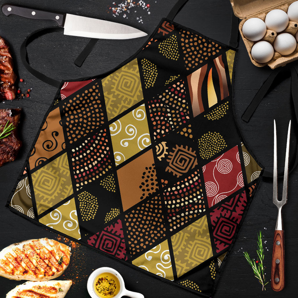 African American Quilt Inspired Apron Ethnic Bohemian Rhombus Patchwork