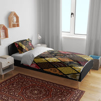 African American Quilt Inspired Bedding Set Ethnic Bohemian Rhombus Patchwork