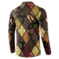 African American Quilt Inspired Button Sweatshirt Ethnic Bohemian Rhombus Patchwork