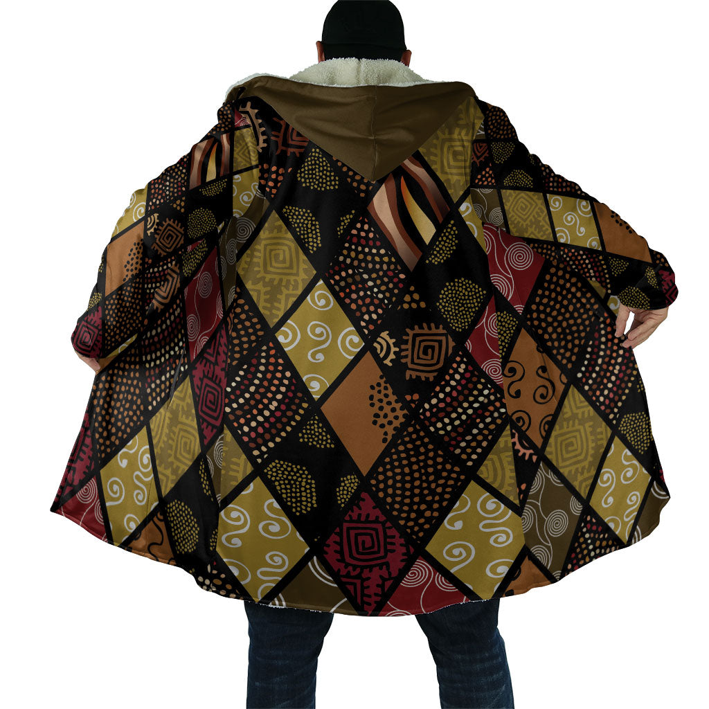 African American Quilt Inspired Cloak Ethnic Bohemian Rhombus Patchwork
