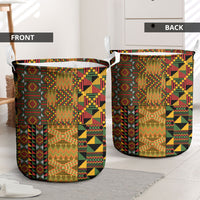 African American Quilt Kente Fusion Laundry Basket Version 1