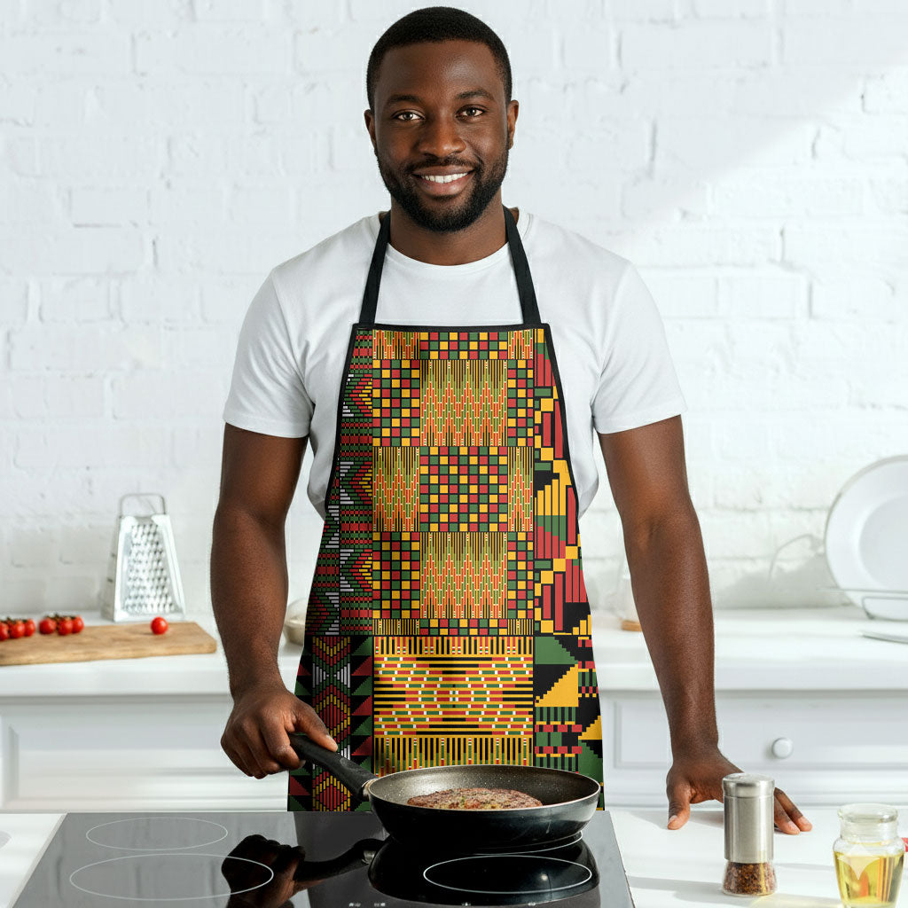 African American Quilt Kente Fusion Apron Version 1