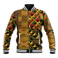 African American Quilt Kente Fusion Baseball Jacket Version 1