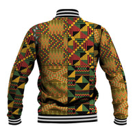African American Quilt Kente Fusion Baseball Jacket Version 1