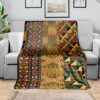 African American Quilt Kente Fusion Blanket Version 1