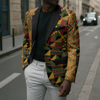 African American Quilt Kente Fusion Blazer Version 1