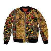 African American Quilt Kente Fusion Bomber Jacket Version 1