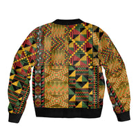 African American Quilt Kente Fusion Bomber Jacket Version 1