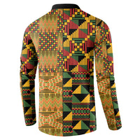 African American Quilt Kente Fusion Button Sweatshirt Version 1