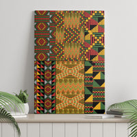 African American Quilt Kente Fusion Canvas Wall Art Version 1