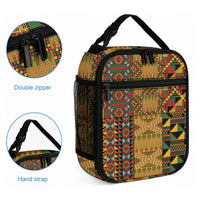 African American Quilt Kente Fusion Lunch Bag Version 1