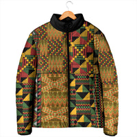 African American Quilt Kente Fusion Padded Jacket Version 1